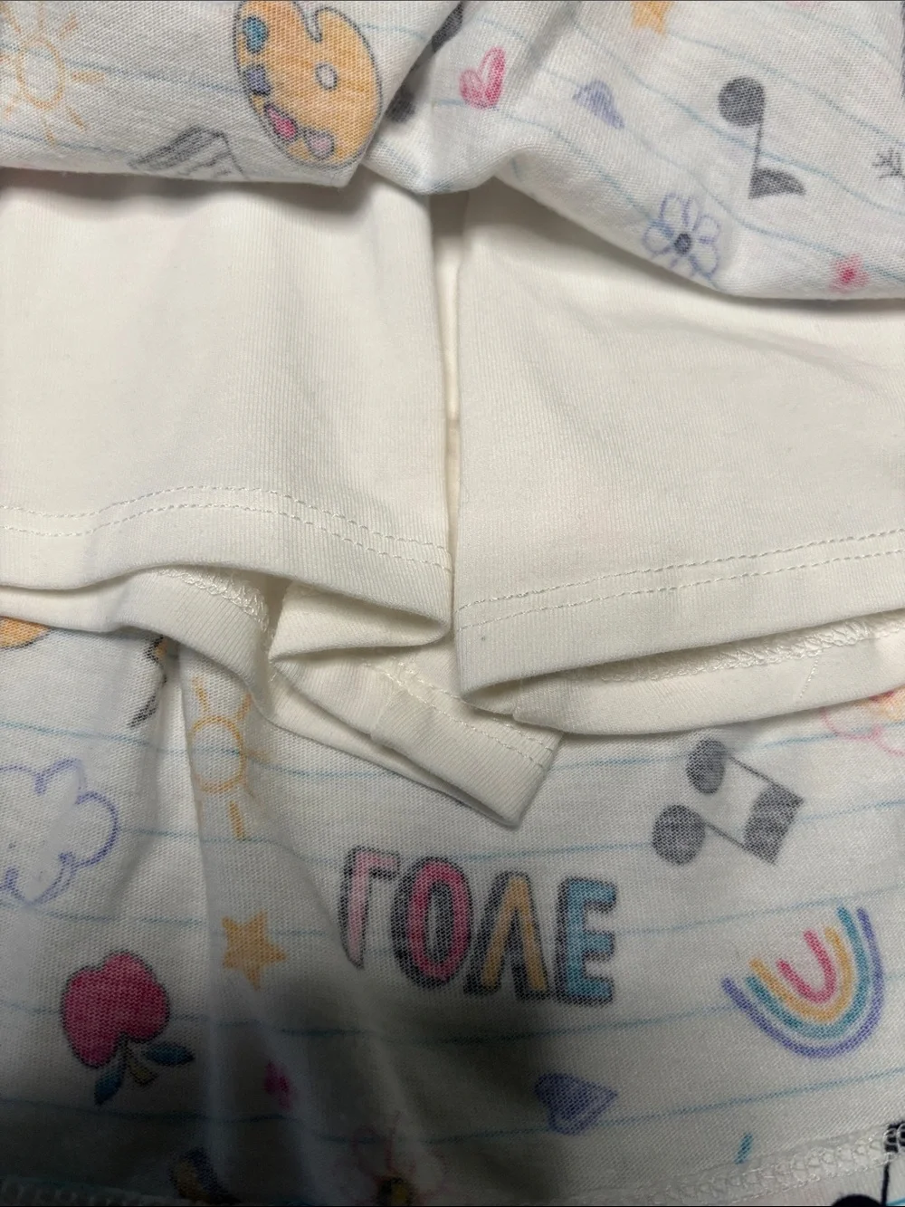 Cynthia Rowley White Skirt with Colorful School Icons